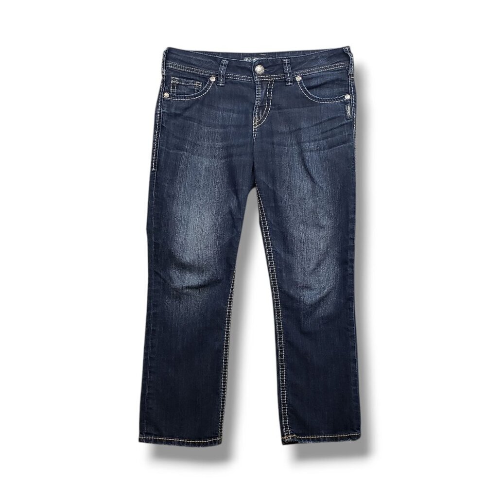 Silver Suki Capri Jeans Womens 29 Mid Rise